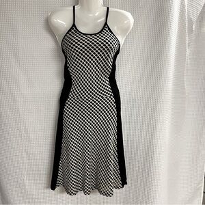 DR collection ladies, black and cream textured a-line dress size 10